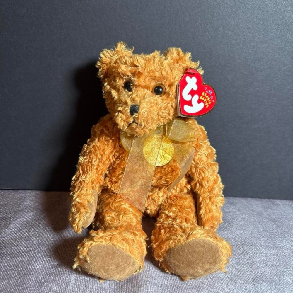 Vintage 2002 Ty Beanie Baby Teddy 100th Anniversary Commemorative Bear Plush